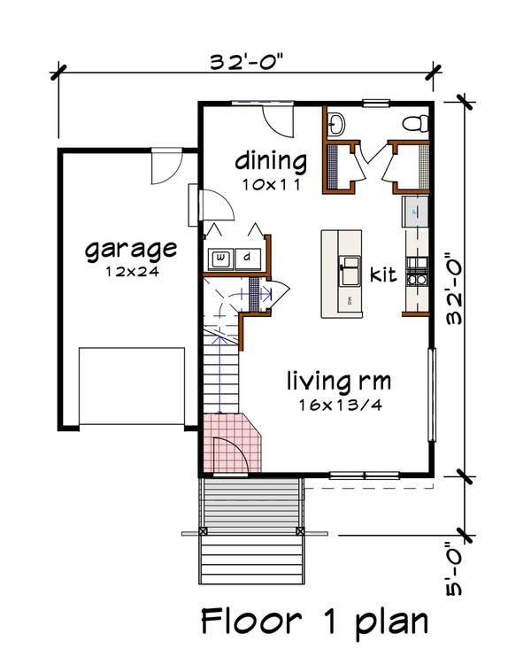 Modern Floor Plan - Main Floor Plan #79-371