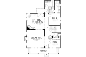Floor Plan - Main Floor for Country House Plan #48-793 - 4 bed, 3.5 bath