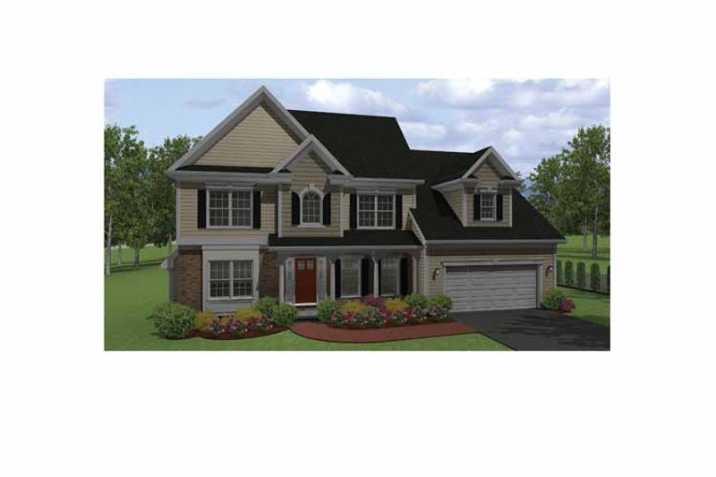 Dream House Plan - Exterior - Front Elevation 3 for Colonial House Plan #1010-8 - 3 bed, 2.5 bath