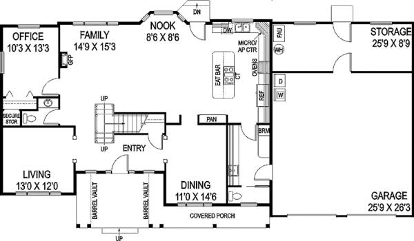 Dream House Plan - Country Floor Plan - Main Floor Plan #60-831