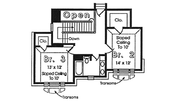 House Design - Country Floor Plan - Upper Floor Plan #974-3