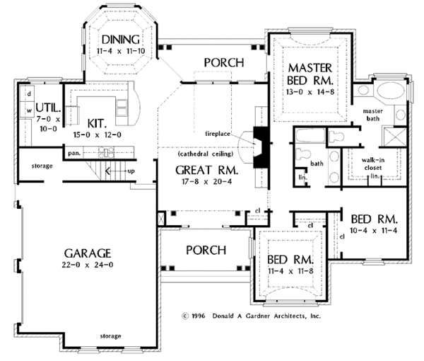 Architectural House Design - Ranch Floor Plan - Main Floor Plan #929-371