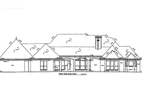 Exterior - Rear Elevation for European House Plan #141-253 - 5 bed, 4 bath