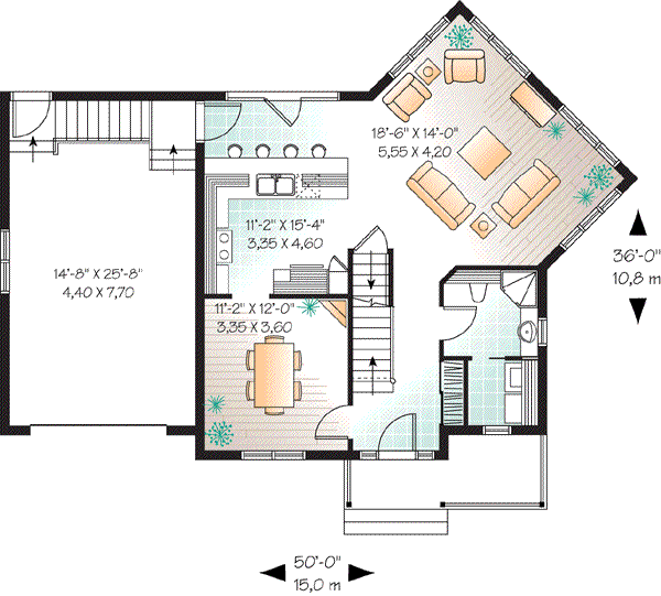 House Plan Design - Traditional Floor Plan - Main Floor Plan #23-674