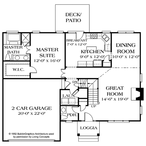 House Plan Design - Traditional Floor Plan - Main Floor Plan #453-494