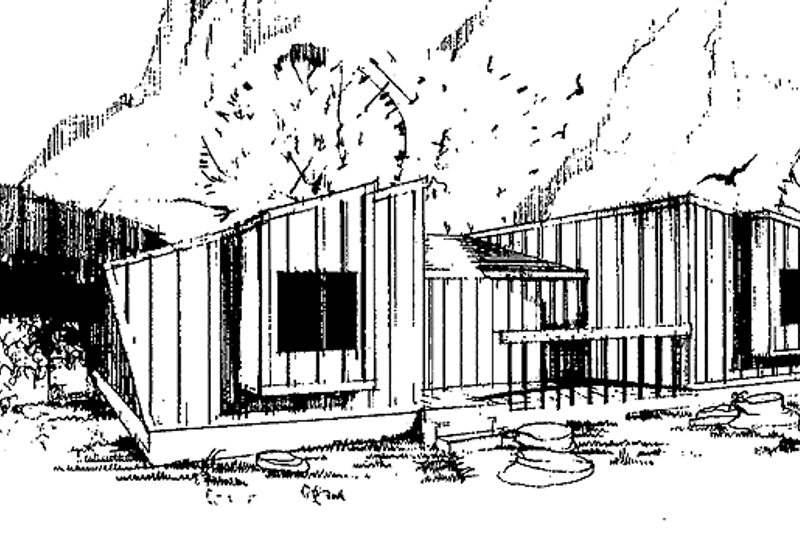 House Blueprint - Contemporary Exterior - Front Elevation Plan #60-847