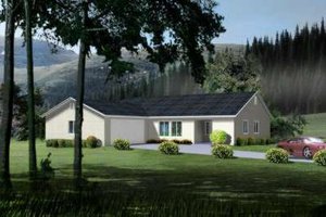 Ranch Exterior - Front Elevation Plan #1-419