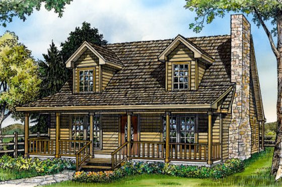 Country Exterior - Front Elevation Plan #140-148
