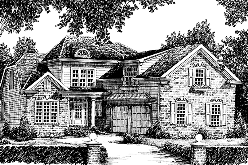 Home Plan - Exterior - Front Elevation 3 for Colonial House Plan #927-621 - 3 bed, 2.5 bath
