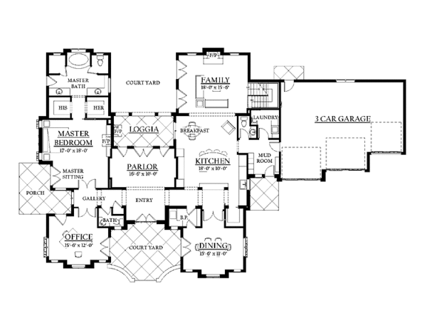 House Plan Design - Country Floor Plan - Main Floor Plan #937-6