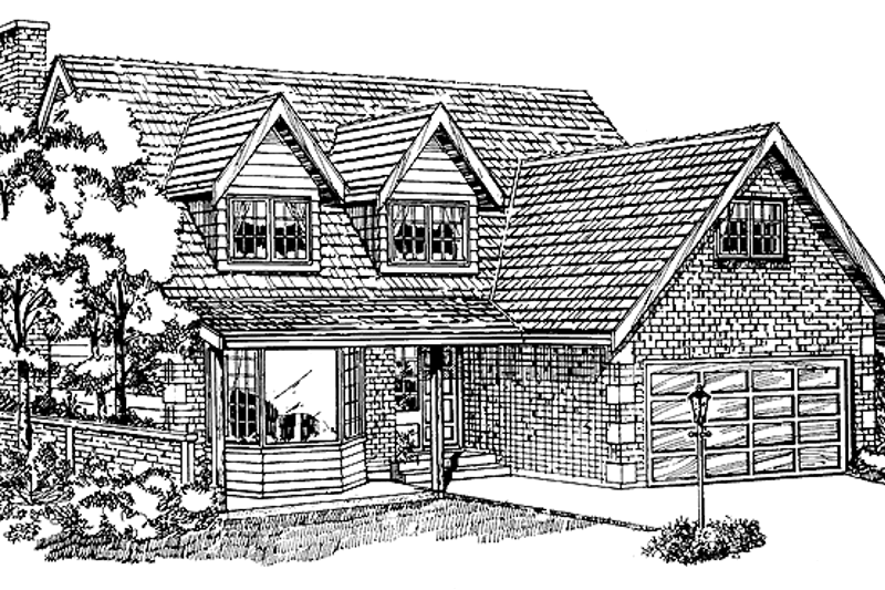 Architectural House Design - Country Exterior - Front Elevation Plan #47-670