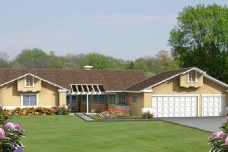 Dream House Plan - Adobe / Southwestern Exterior - Front Elevation Plan #1-531