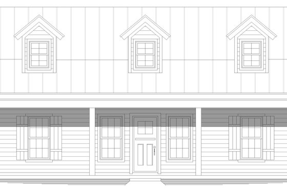 Exterior - Front Elevation 3 for Country House Plan #932-445 - 2 bed, 2 bath