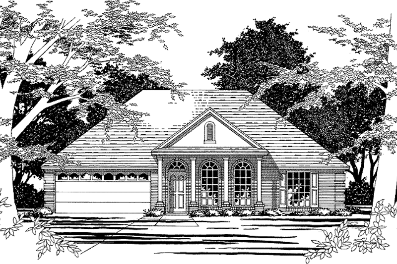 House Blueprint - Classical Exterior - Front Elevation Plan #472-101