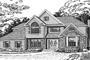 Dream House Plan - European Exterior - Front Elevation Plan #456-110