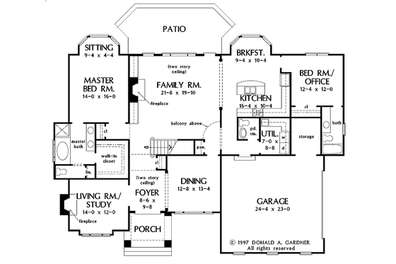 Floor Plan - Main Floor for Traditional House Plan #929-329 - 4 bed, 3.5 bath
