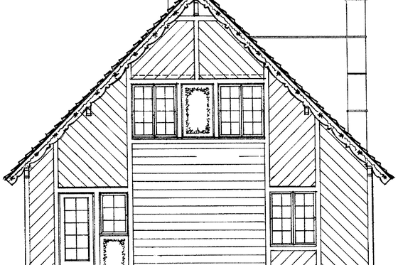 Exterior - Rear Elevation for Contemporary House Plan #72-626 - 3 bed, 2 bath