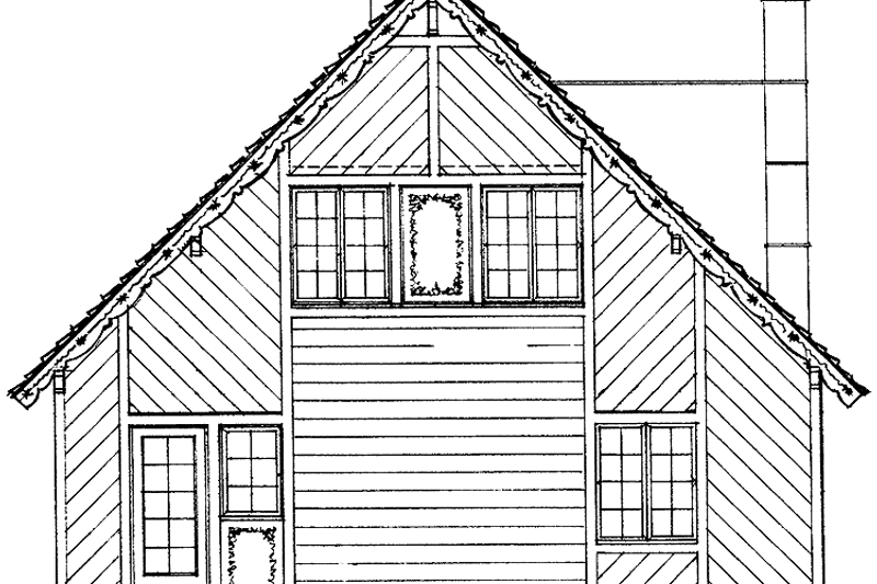 Home Plan - Exterior - Rear Elevation for Contemporary House Plan #72-626 - 3 bed, 2 bath