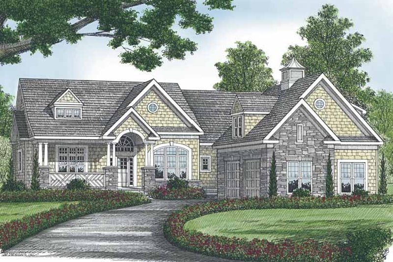 House Blueprint - Craftsman Exterior - Front Elevation Plan #453-566
