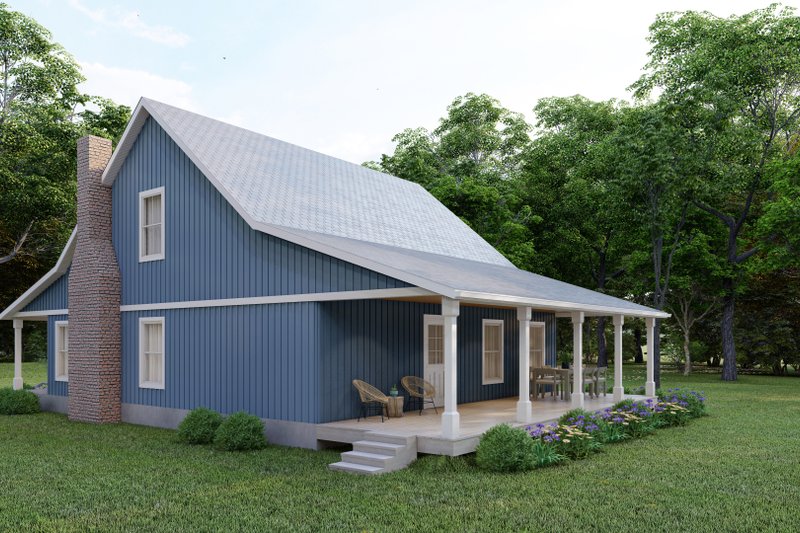 Architectural House Design - Exterior - Rear Elevation for Farmhouse House Plan #1117-20 - 2 bed, 2.5 bath