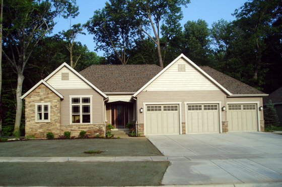Exterior - Front Elevation 3 for Traditional House Plan #20-1394 - 2 bed, 2 bath