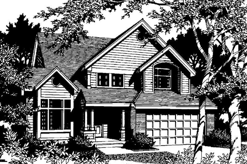 Home Plan - Exterior - Front Elevation 3 for Country House Plan #300-105 - 4 bed, 2.5 bath