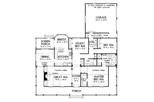 Floor Plan - Main Floor for Country House Plan #929-294 - 3 bed, 2 bath
