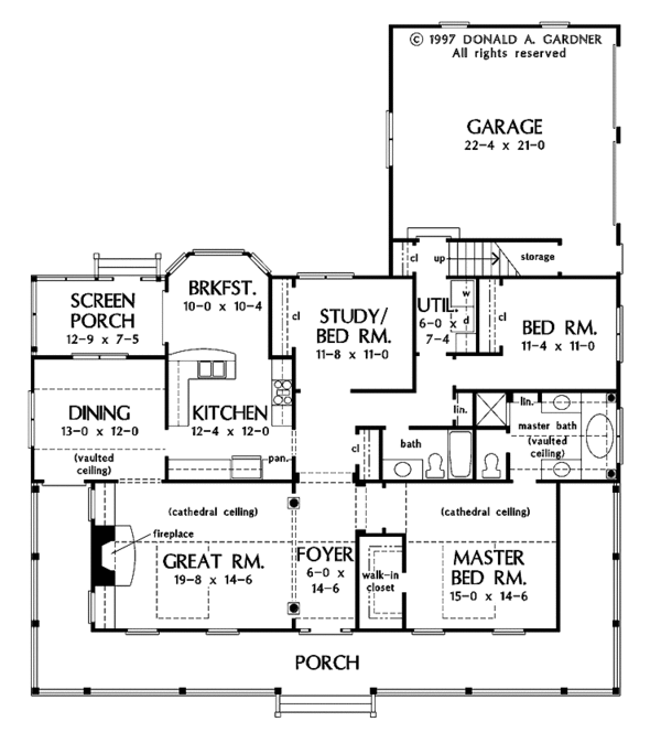 Dream House Plan - Country Floor Plan - Main Floor Plan #929-294