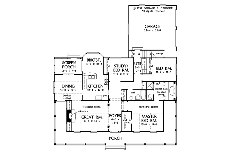 Home Plan - Floor Plan - Main Floor for Country House Plan #929-294 - 3 bed, 2 bath