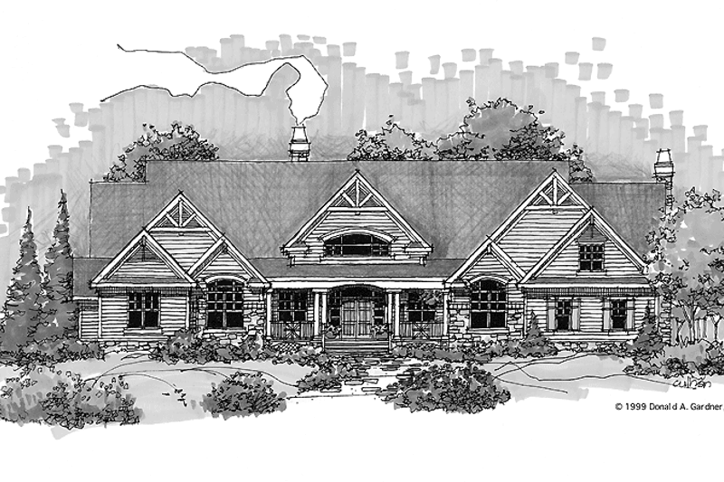 Architectural House Design - Craftsman Exterior - Front Elevation Plan #929-444