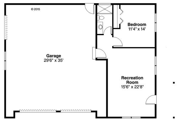 Craftsman Floor Plan - Main Floor Plan #124-1071