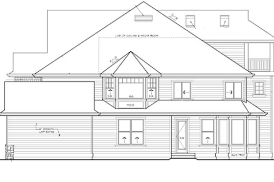 Exterior - Other Elevation for Craftsman House Plan #132-513 - 5 bed, 5 bath