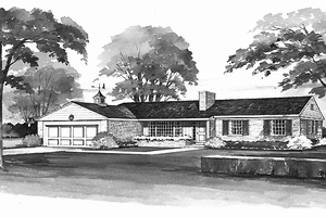 Home Plan - Exterior - Front Elevation for Colonial House Plan #72-507 - 3 bed, 2.5 bath