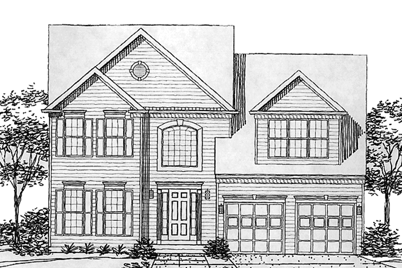 Home Plan - Colonial Exterior - Front Elevation Plan #320-1435