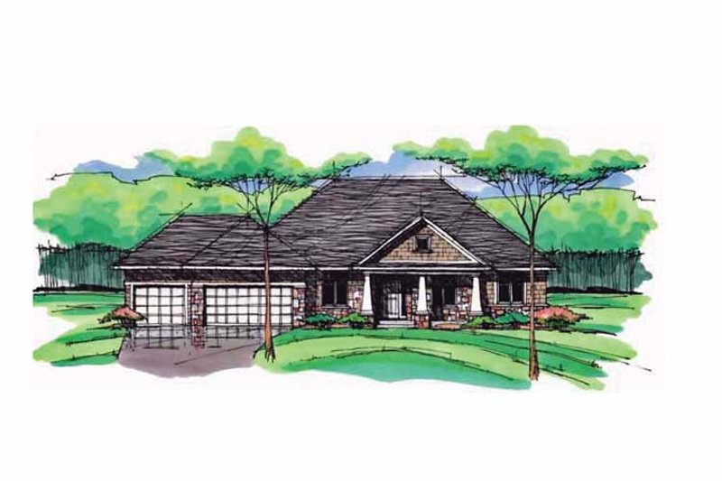 Home Plan - Exterior - Front Elevation 4 for European House Plan #51-989 - 5 bed, 3 bath
