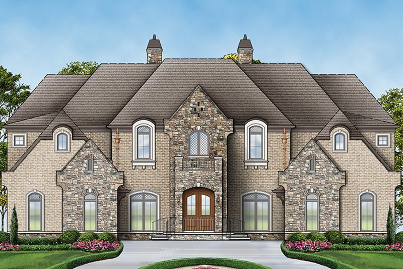 Dream House Plan - Exterior - Front Elevation 6 for European House Plan #119-423 - 6 bed, 6.5 bath