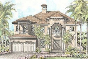 Mediterranean Exterior - Front Elevation Plan #420-149