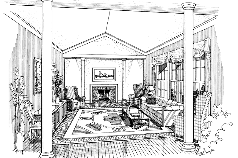 Home Plan - Interior - Other for Country House Plan #456-41 - 3 bed, 2 bath