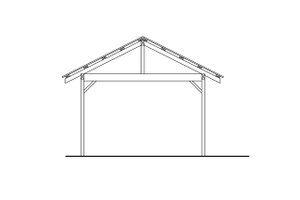 Exterior - Rear Elevation for Craftsman House Plan #124-1147, 0 bath