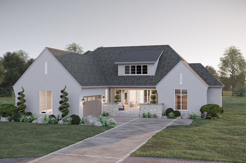 Dream House Plan - Modern Exterior - Front Elevation Plan #455-325