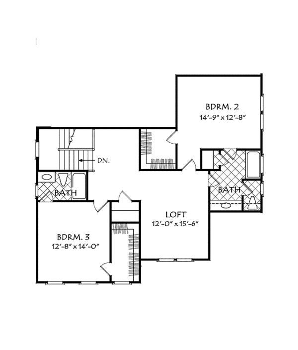 House Plan Design - Craftsman Floor Plan - Upper Floor Plan #927-530