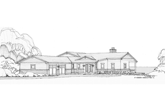 Exterior - Front Elevation 3 for Craftsman House Plan #928-218 - 4 bed, 3 bath