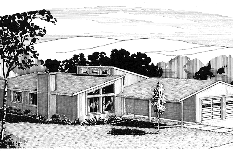 Home Plan - Contemporary Exterior - Front Elevation Plan #320-1275