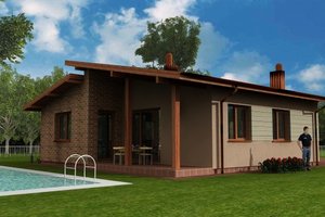 Modern Exterior - Front Elevation Plan #538-13