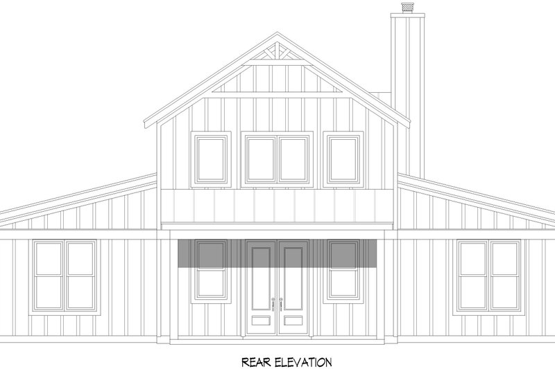 House Design - Exterior - Rear Elevation for Barndominium House Plan #932-1145 - 3 bed, 2 bath