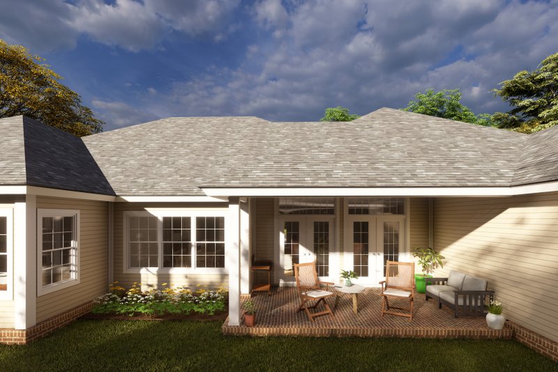 House Blueprint - Exterior - Covered Porch for Cottage House Plan #513-2212 - 4 bed, 3 bath