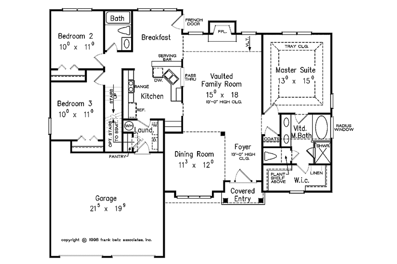 Home Plan - Floor Plan - Main Floor for Country House Plan #927-395 - 3 bed, 2 bath