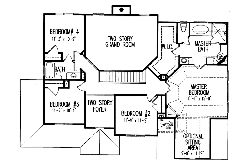 Home Plan - Floor Plan - Upper Floor for Country House Plan #54-180 - 4 bed, 2.5 bath