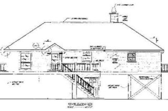 Exterior - Rear Elevation for Beach House Plan #37-139 - 3 bed, 2 bath
