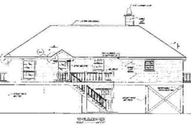 Architectural House Design - Exterior - Rear Elevation for Beach House Plan #37-139 - 3 bed, 2 bath